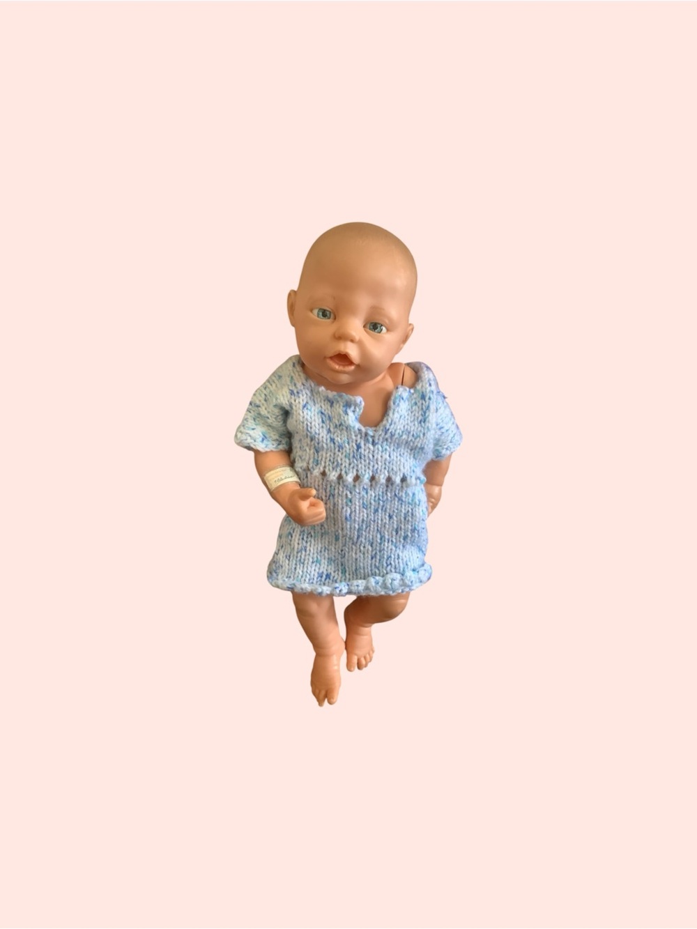 Blue Baby Doll in Knit Dress - Kids Toy